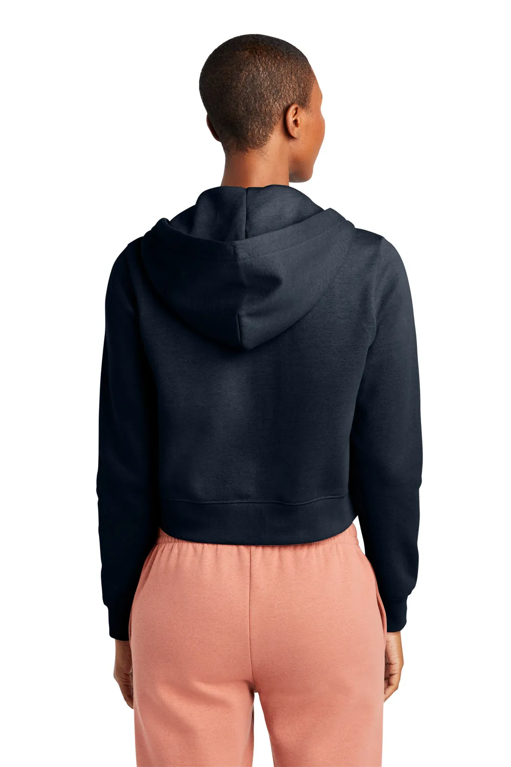Damen Fleece Kapuzenpullover mit Reißverschluss und Taschen von District W.I.T. - Neu in Marineblau