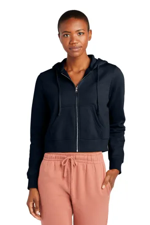 Damen Fleece Kapuzenpullover mit Reißverschluss und Taschen von District W.I.T. - Neu in Marineblau
