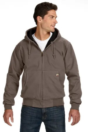 Dri Duck Herren Cheyenne Kapuzenpullover mit Reißverschluss und Taschen - Kiesgrau