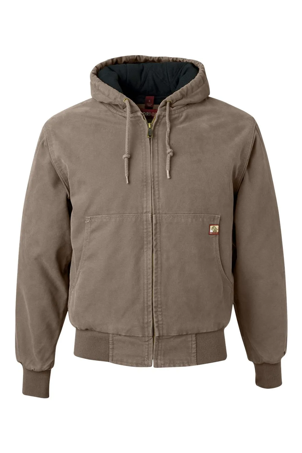 Dri Duck Herren Cheyenne Kapuzenpullover mit Reißverschluss und Taschen - Kiesgrau
