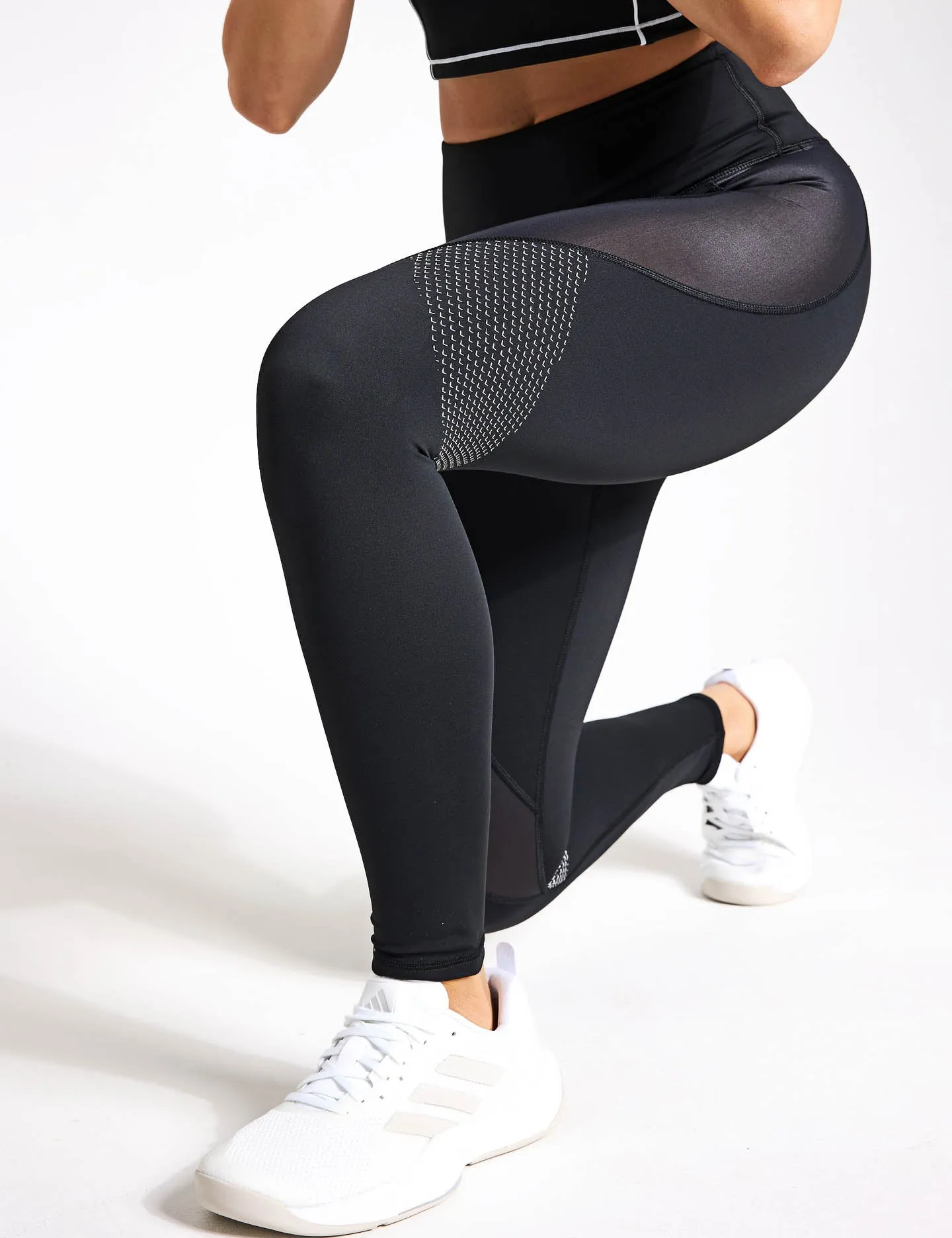 Dynamische Ganzbeinige Leggings - Schwarz