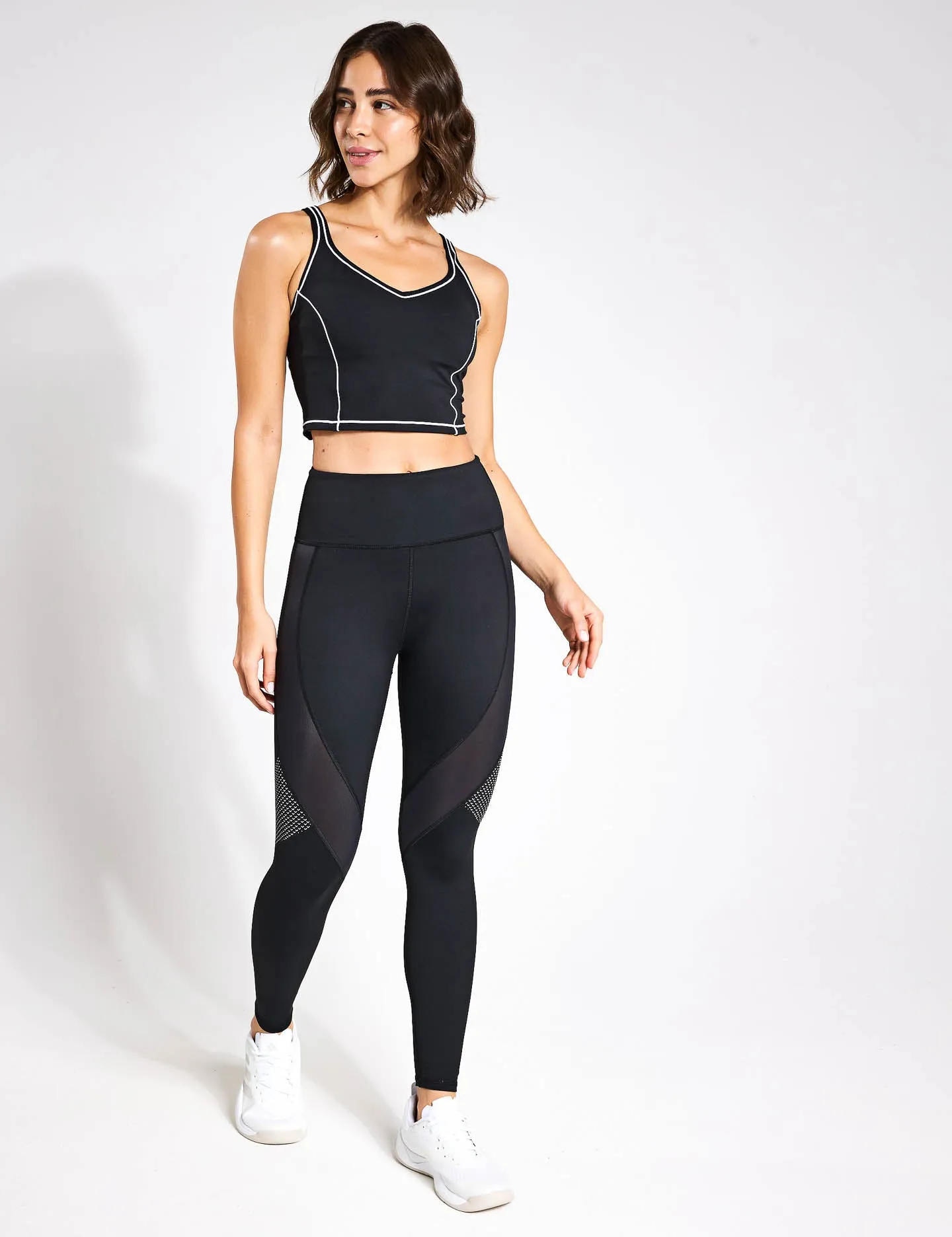 Dynamische Ganzbeinige Leggings - Schwarz