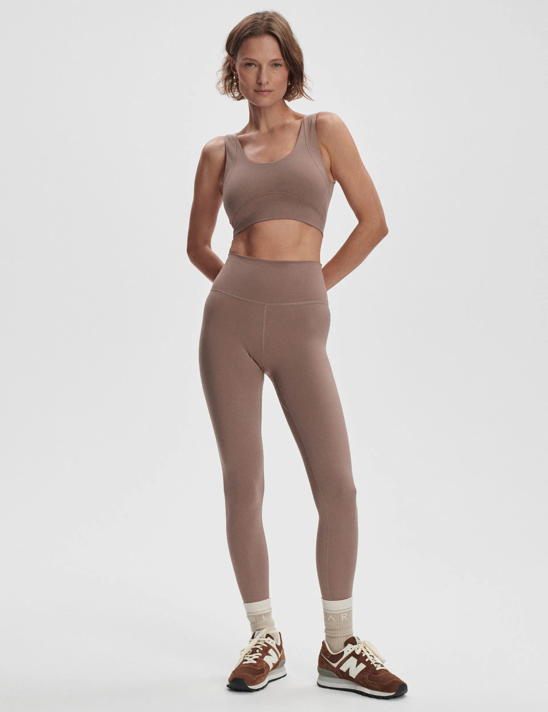 FreeSoft High Waisted Legging 27 - Dunkles Taubenbraun