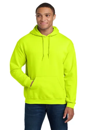 Gildan Herren Kapuzenpullover mit pillenresistentem Stoff und Kangaroo-Tasche - Sicherheitsgrün