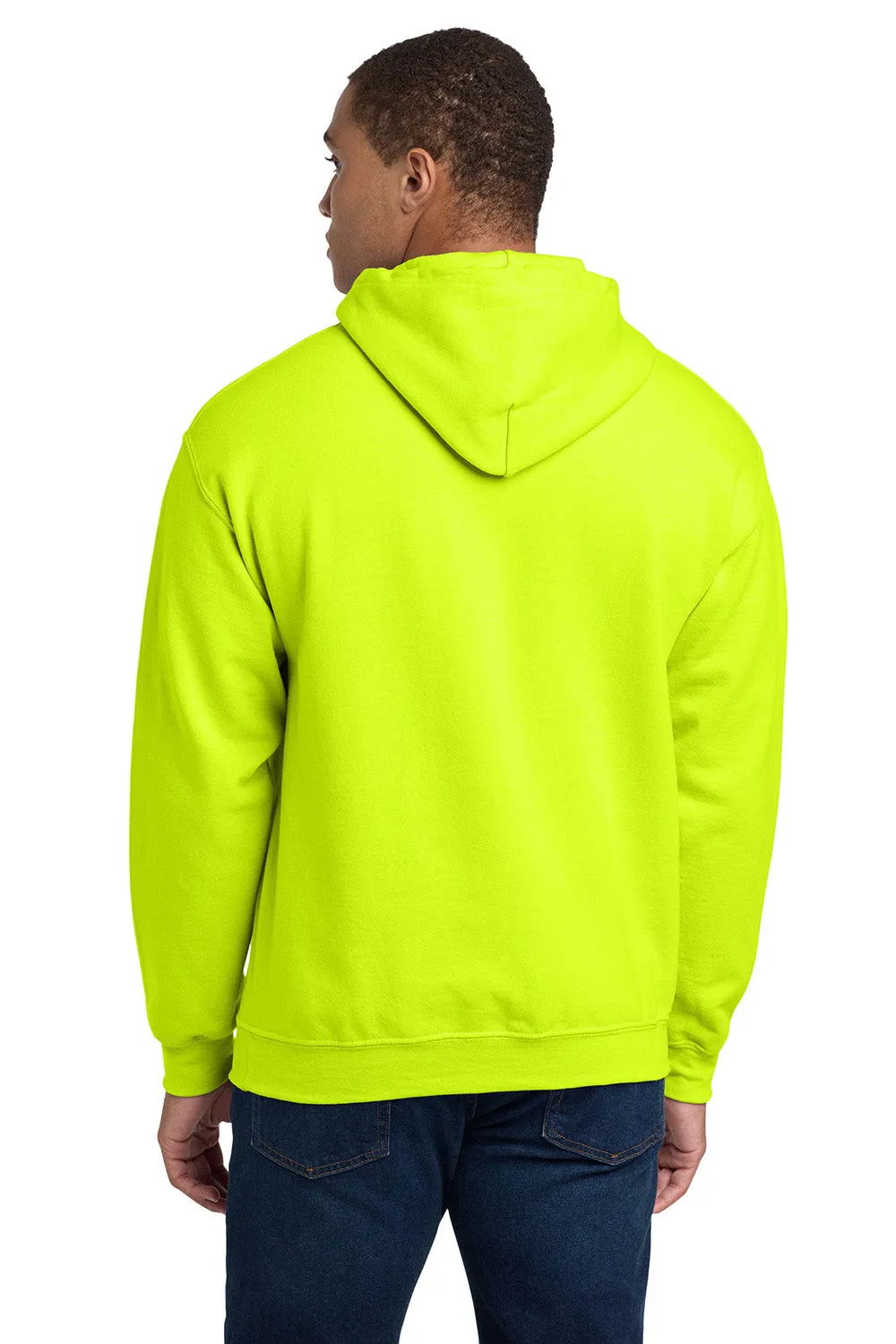 Gildan Herren Kapuzenpullover mit pillenresistentem Stoff und Kangaroo-Tasche - Sicherheitsgrün