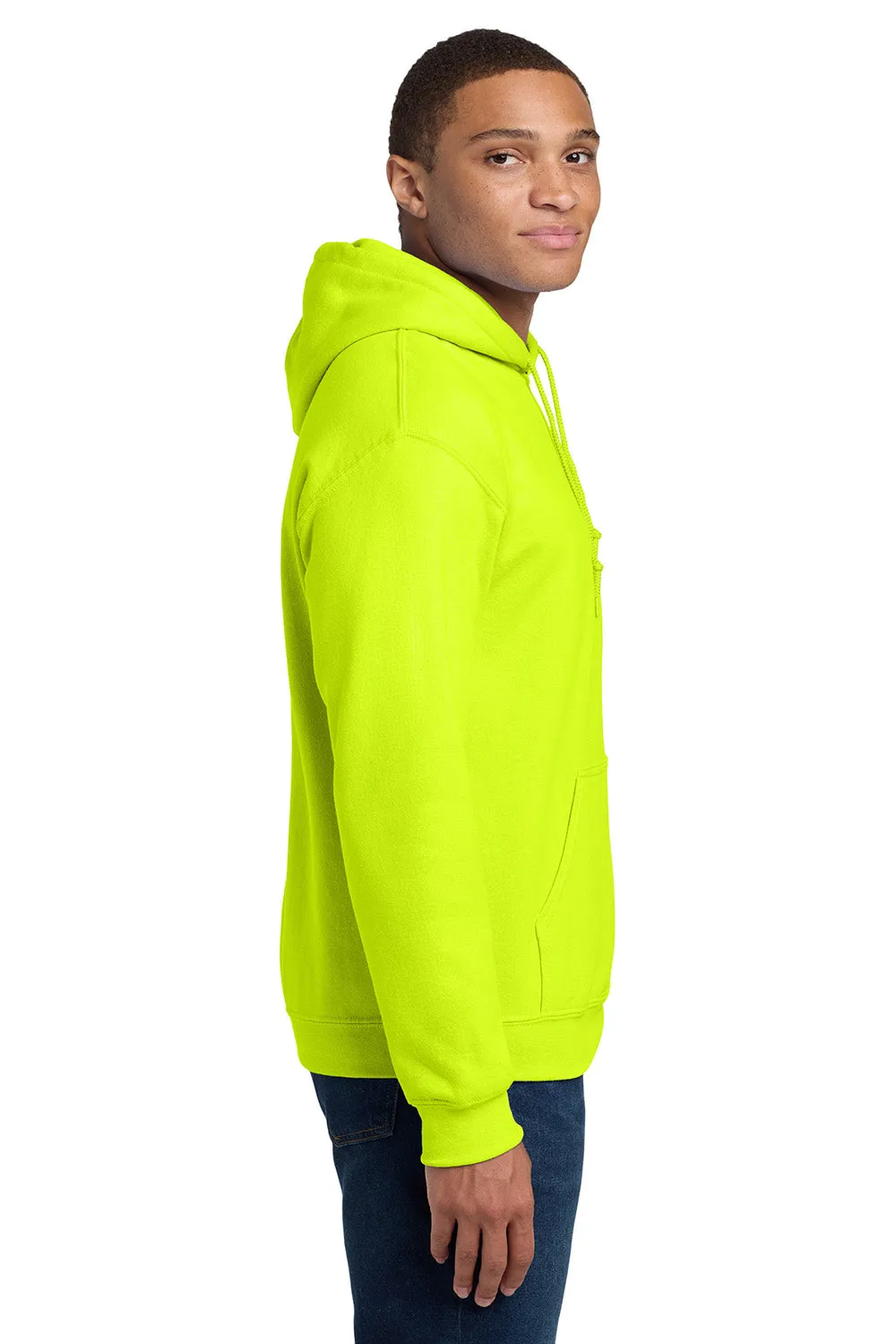 Gildan Herren Kapuzenpullover mit pillenresistentem Stoff und Kangaroo-Tasche - Sicherheitsgrün