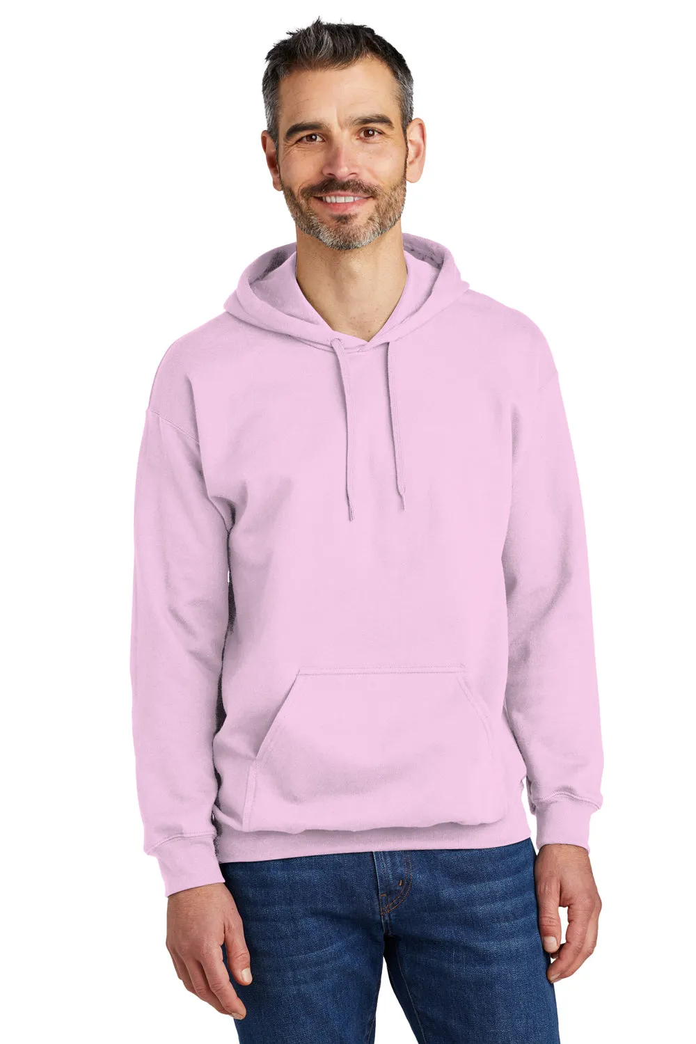 Gildan Herren Softstyle Kapuzenpullover Hoodie mit Kangaroo-Tasche - Hellrosa