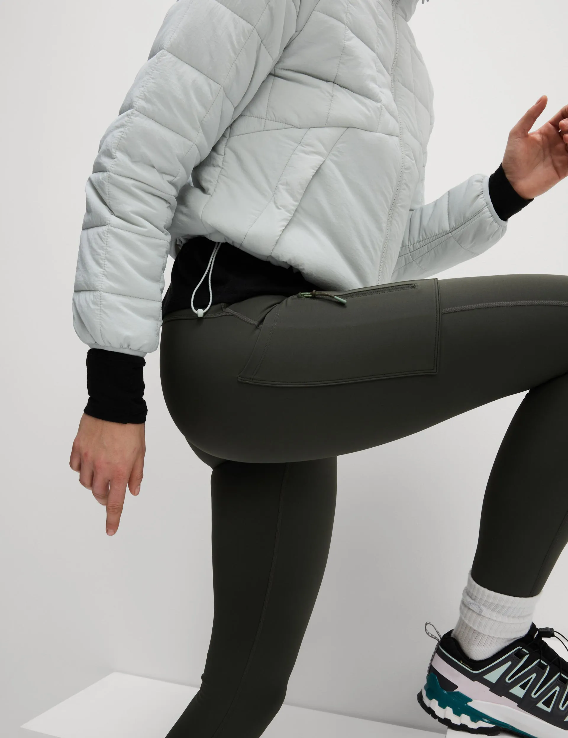 Go Discover Stormwalk Leggings - Dunkeloliv