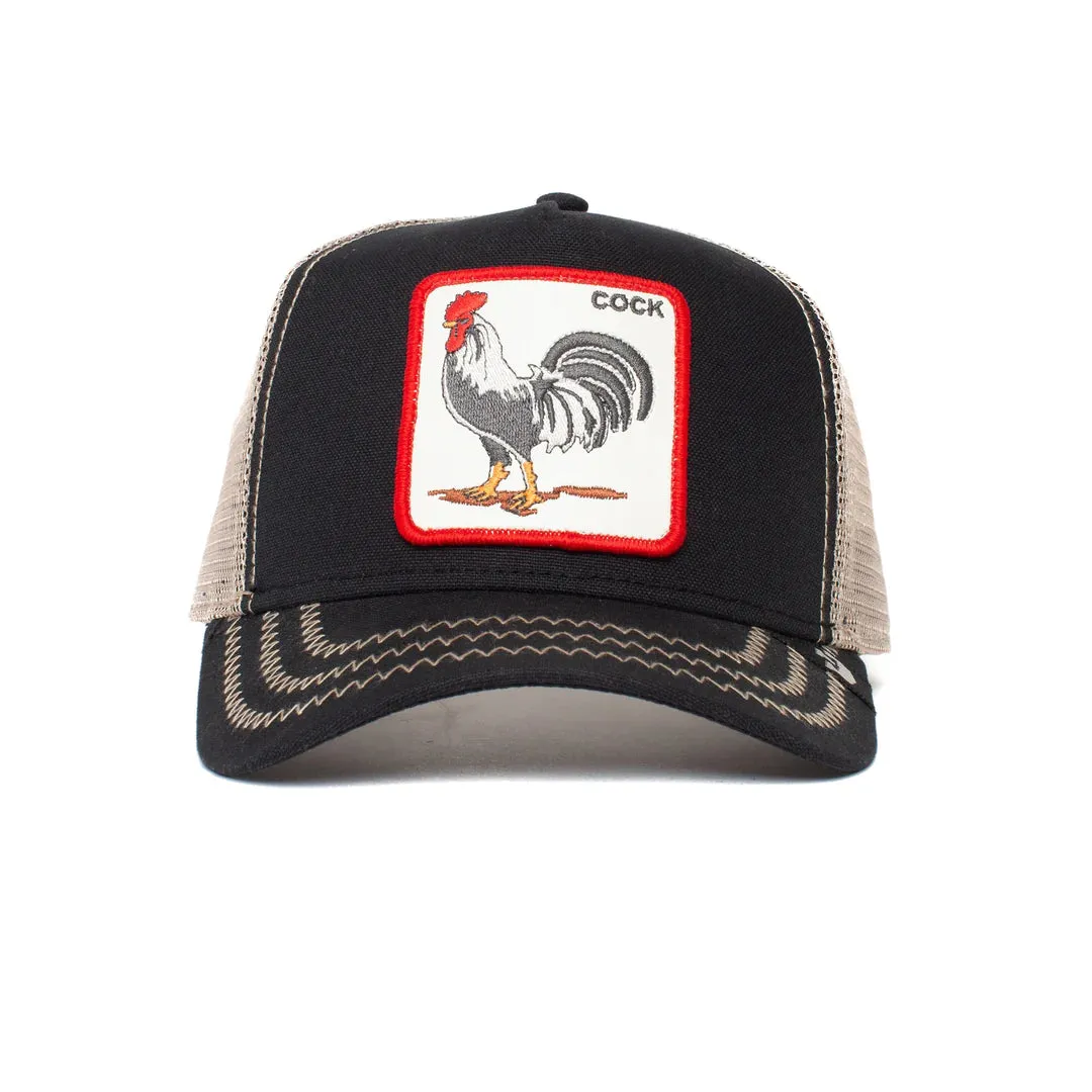 Goorin Bros - Truckermütze mit Tiermotiv - Hahn - Schwarz Goorin Bros Accessoires