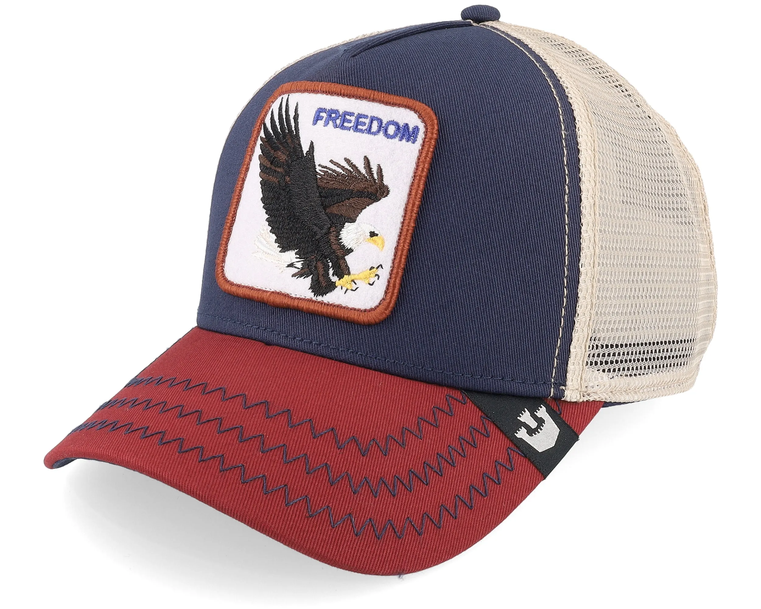Goorin Bros - Tierische Truckermütze - Adler - Freiheit - Indigo (Marine/Bordeaux) Goorin Bros Zubehör