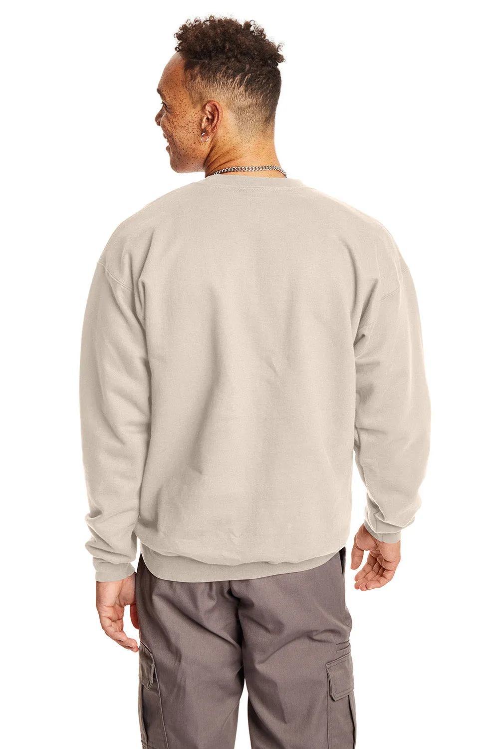 Hanes Herren Ultimate Cotton PrintPro XP pillingresistentes Rundhals-Sweatshirt - Sand