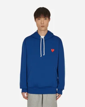Herz-Patch Kapuzenpullover Blau