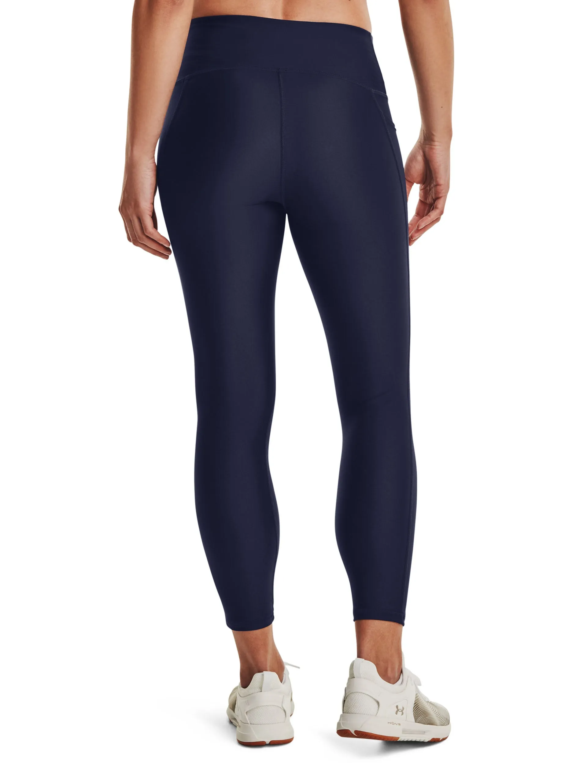 HeatGear Armour No-Slip Bund Stützleggings - Mitternachtsblau/Weiß