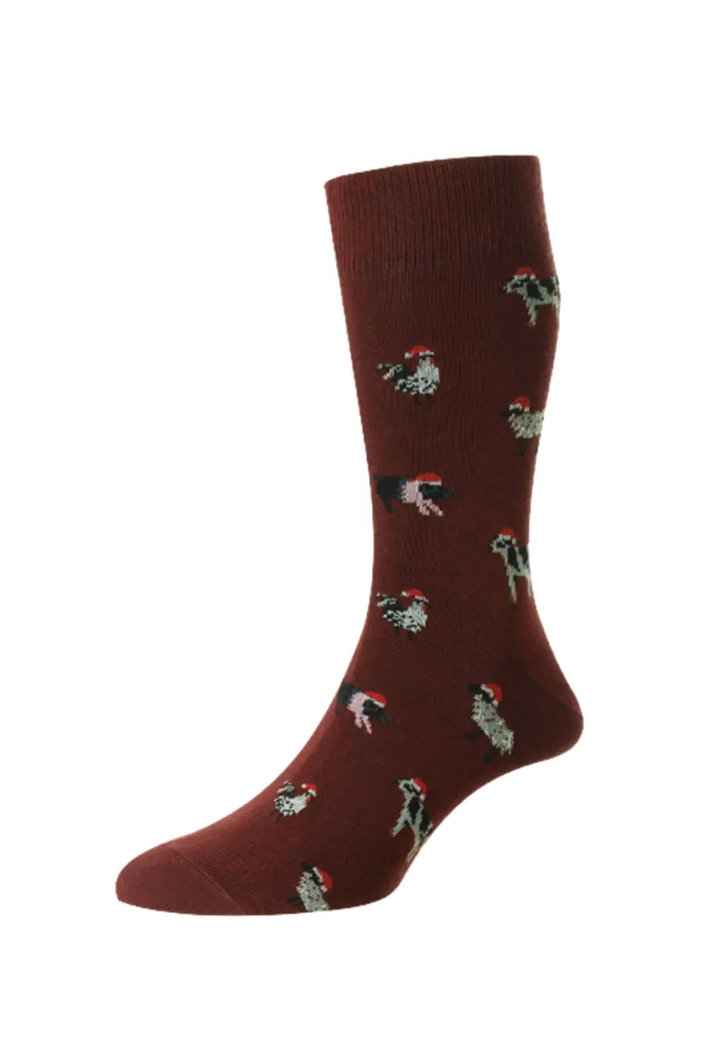 HJ Hall Tiere in Weihnachtsmützen Reiche Baumwollsocken HJ Accessoires