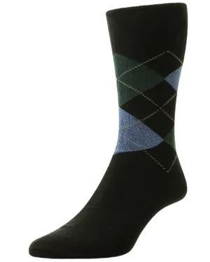 HJ Hall Argyle Baumwolle Softop Socken HJ Accessoires