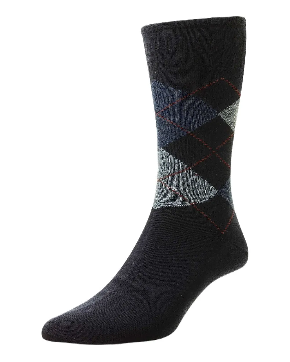 HJ Hall Argyle Baumwolle Softop Socken HJ Accessoires