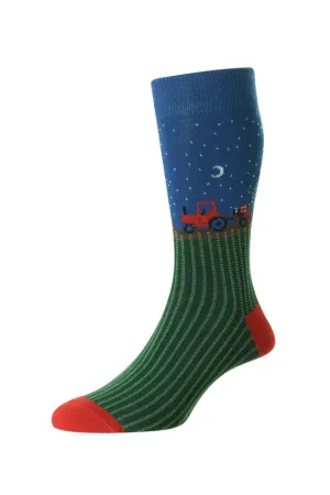 HJ Hall Weihnachtsbauernhof-Szene Baumwollsocken im Premium-Qualität HJ Accessoires
