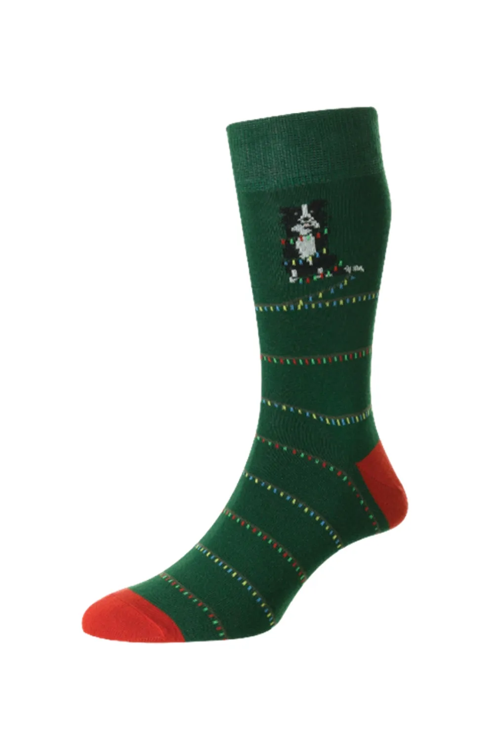 HJ Hall Hund mit Weihnachtslichtern Baumwollreiche Socken HJ Accessoires