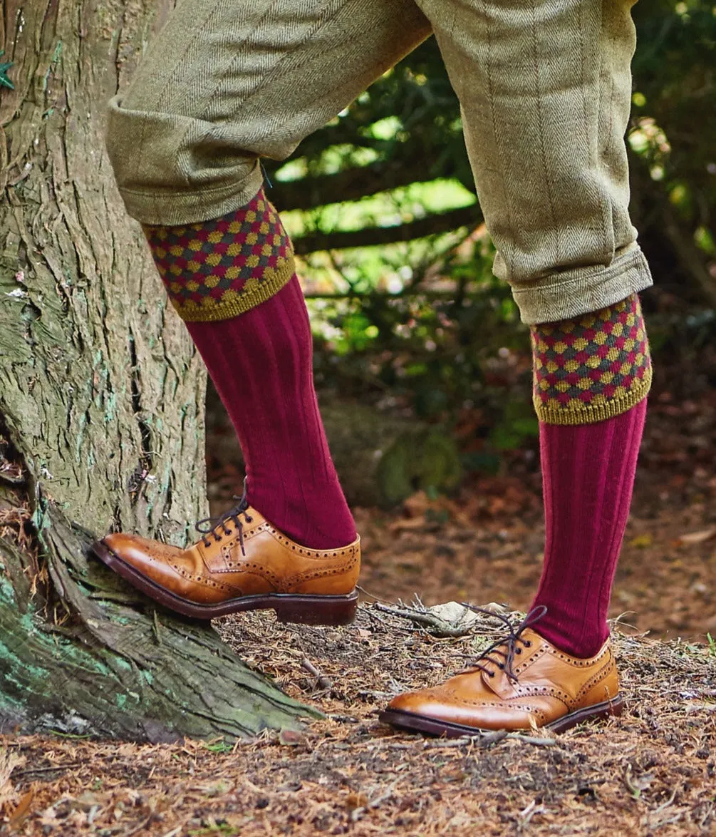 HJ Hall Hadleigh Merino Jagdsocke | Harlequin-Oberteil HJ Accessoires