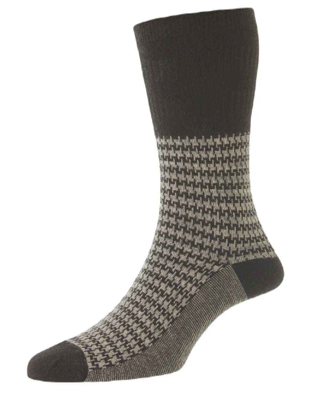 HJ Hall Houndstooth Woll-Softop Socken HJ Accessoires