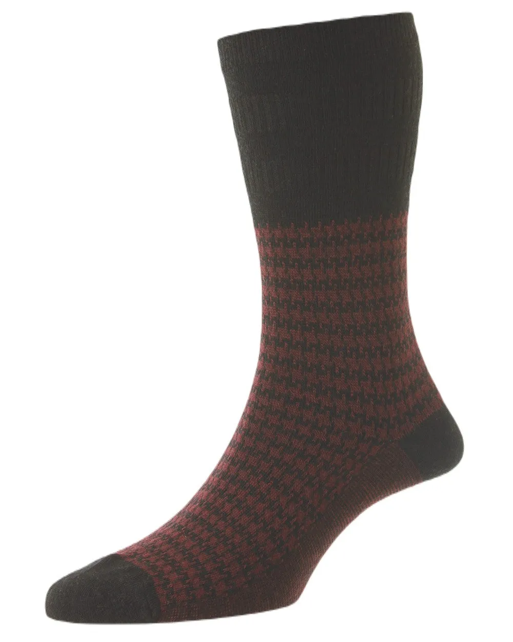HJ Hall Houndstooth Woll-Softop Socken HJ Accessoires