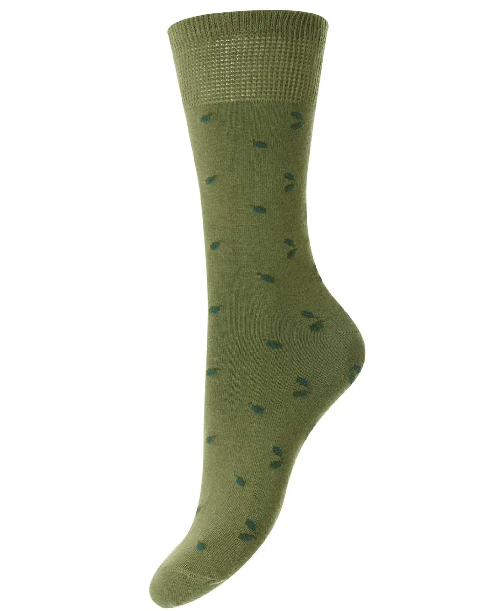 HJ Hall Blatt-Baumwolle Komfort-Socken HJ Accessoires