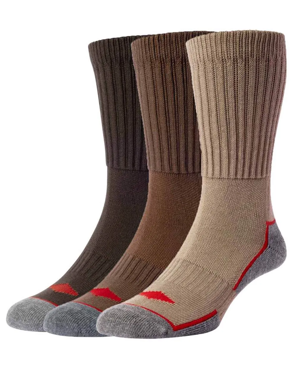 HJ Hall Lange Baumwoll Komfort Arbeits Socken Dreierpack HJ Accessories