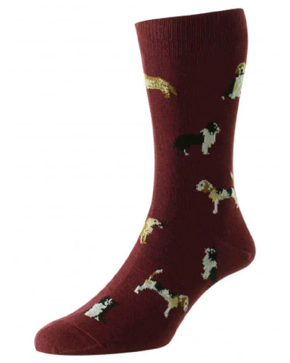 HJ Hall Herren Baumwollsocken mit Landhund-Motiv HJ Accessories