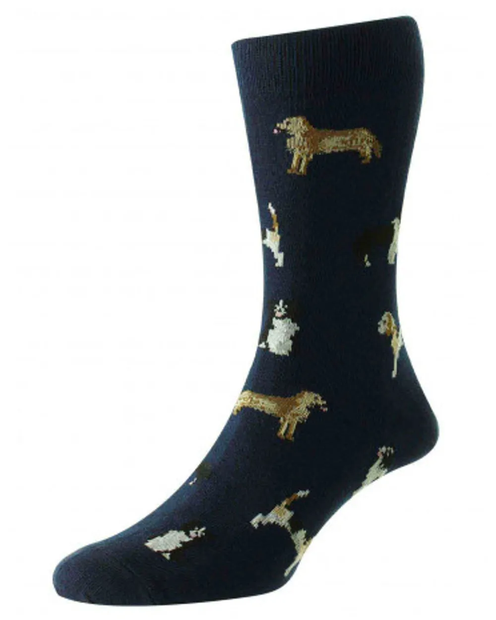HJ Hall Herren Baumwollsocken mit Landhund-Motiv HJ Accessories