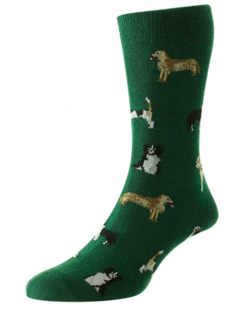 HJ Hall Herren Baumwollsocken mit Landhund-Motiv HJ Accessories