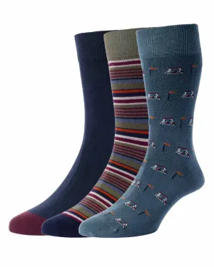 HJ Hall Herren Golf Socken 3er Pack HJ Zubehör