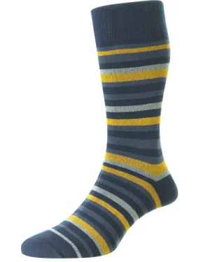 HJ Hall Multi-Streifen Komfort-Socken HJ Accessoires