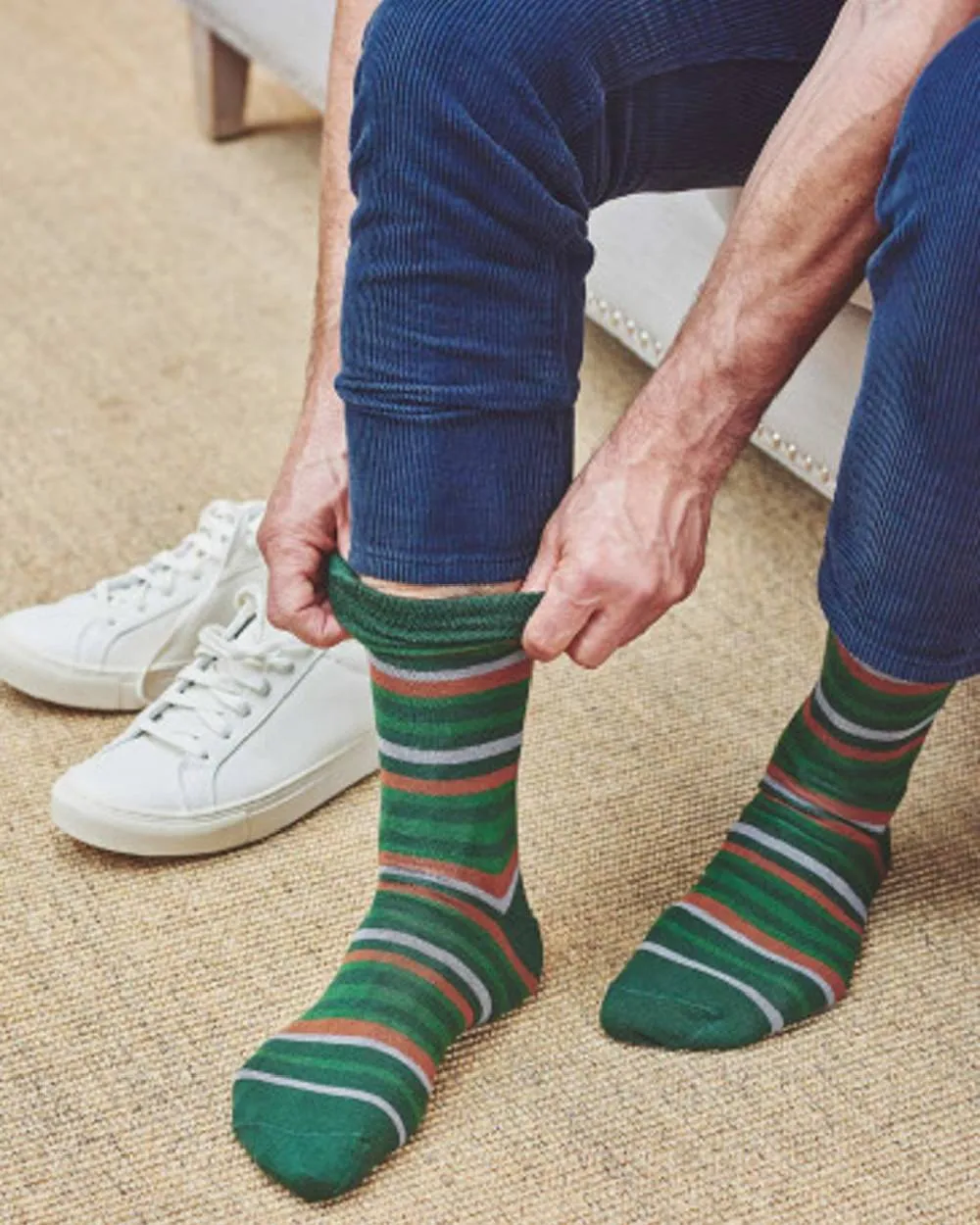 HJ Hall Multi-Streifen Komfort-Socken HJ Accessoires