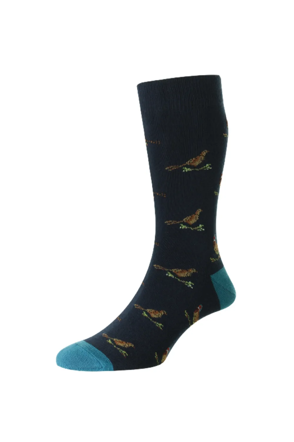 HJ Hall Fasan- und Auerhuhn-Motiv Reiche Baumwollsocken HJ Accessoires