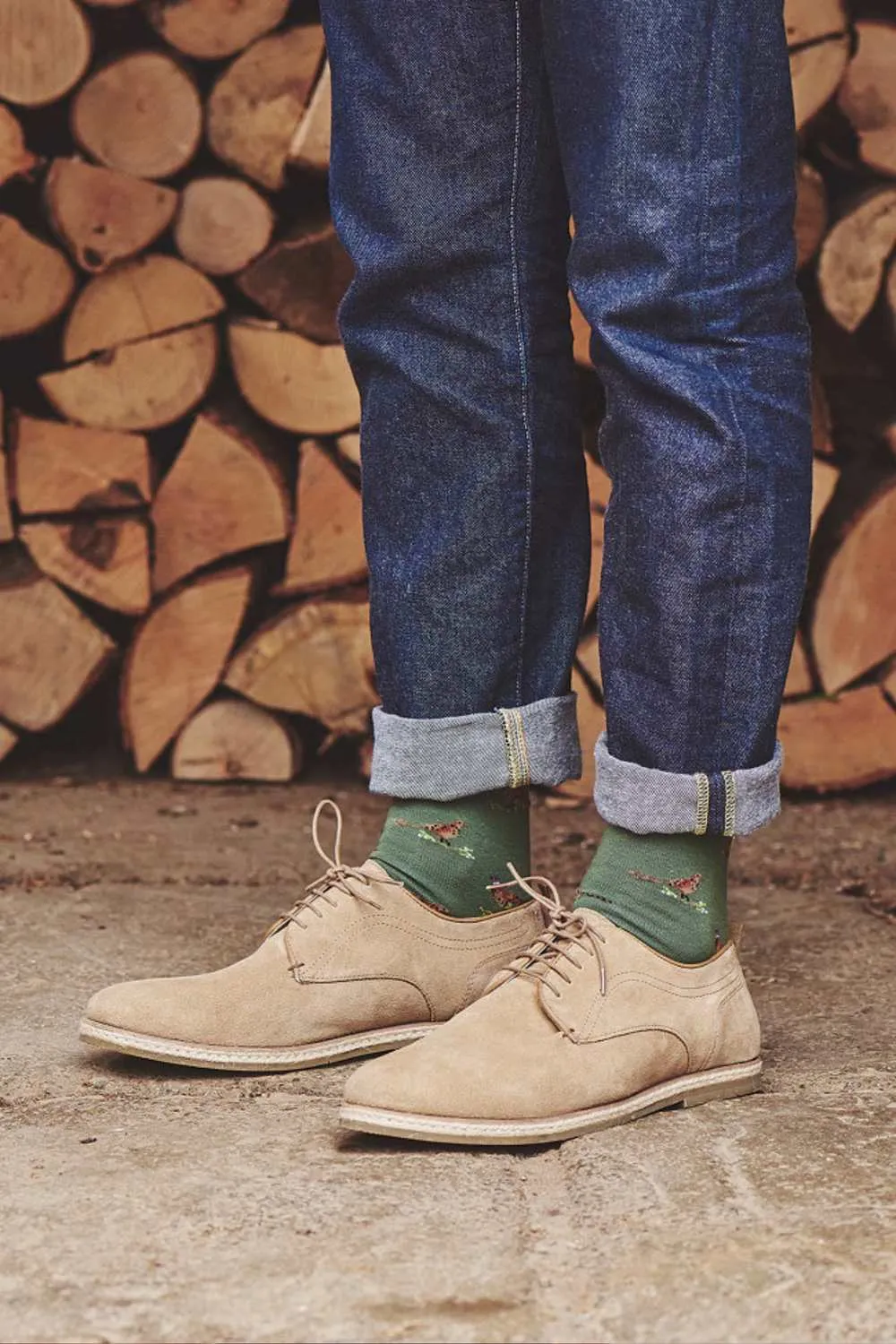 HJ Hall Fasan- und Auerhuhn-Motiv Reiche Baumwollsocken HJ Accessoires