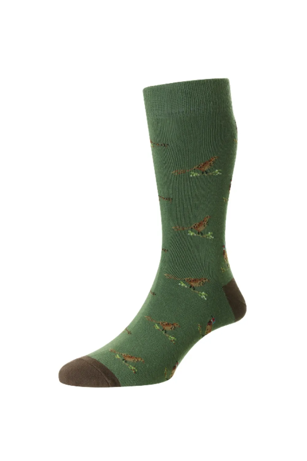 HJ Hall Fasan- und Auerhuhn-Motiv Reiche Baumwollsocken HJ Accessoires