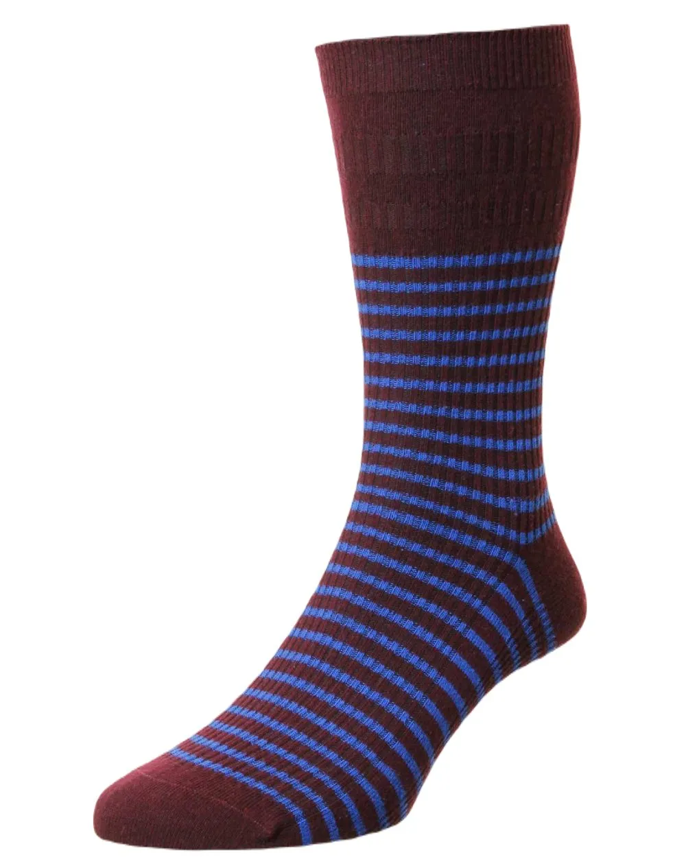 HJ Hall Streifen Baumwolle Softop Socken HJ Accessoires