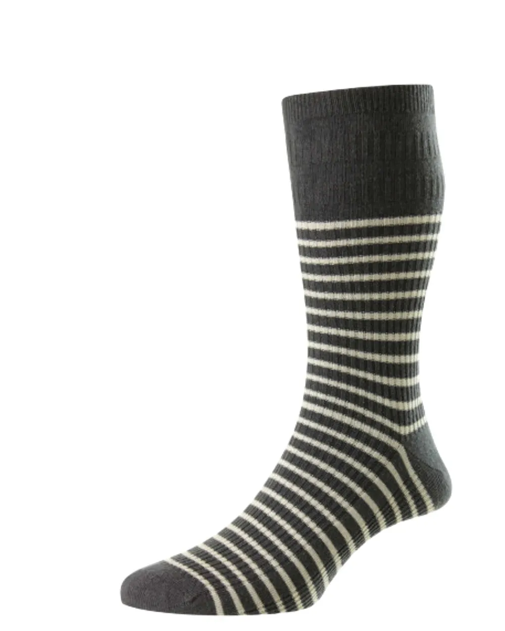 HJ Hall Streifen Baumwolle Softop Socken HJ Accessoires