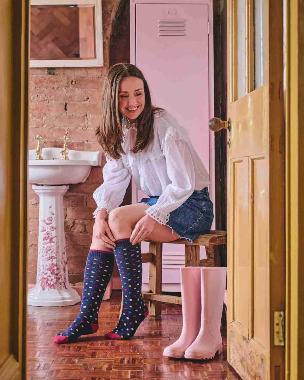 HJ Hall Damen Spot Welly Socken HJ Accessoires