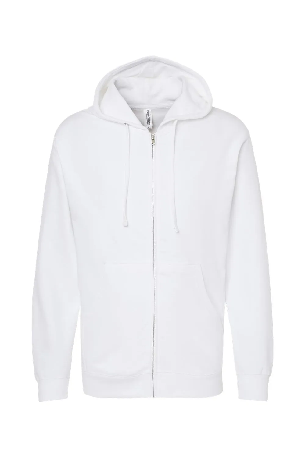 Independent Trading Company Herren Kapuzenpullover mit Reißverschluss und Taschen - Weiß