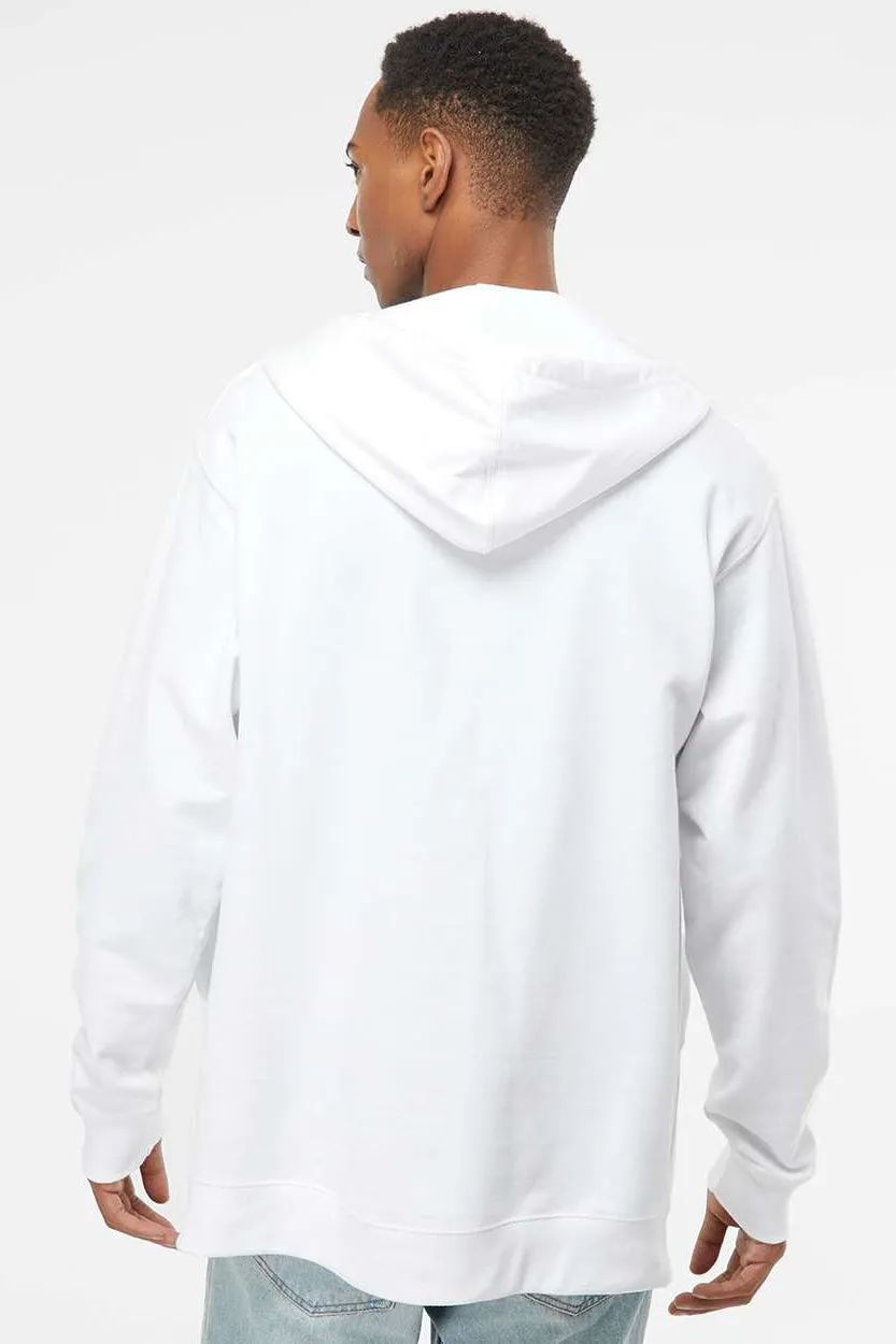 Independent Trading Company Herren Kapuzenpullover mit Reißverschluss und Taschen - Weiß