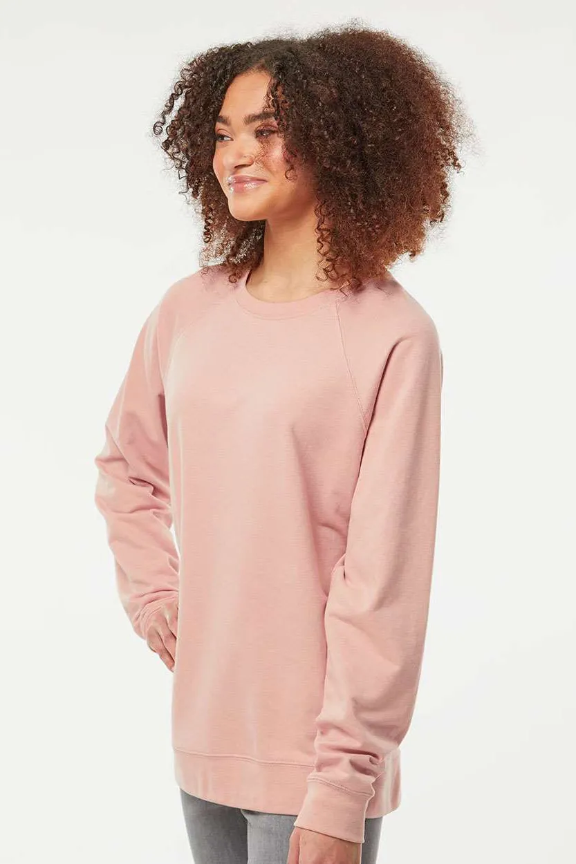 Independent Trading Company Herren Icon Loopback Terry Sweatshirt - Rosarot