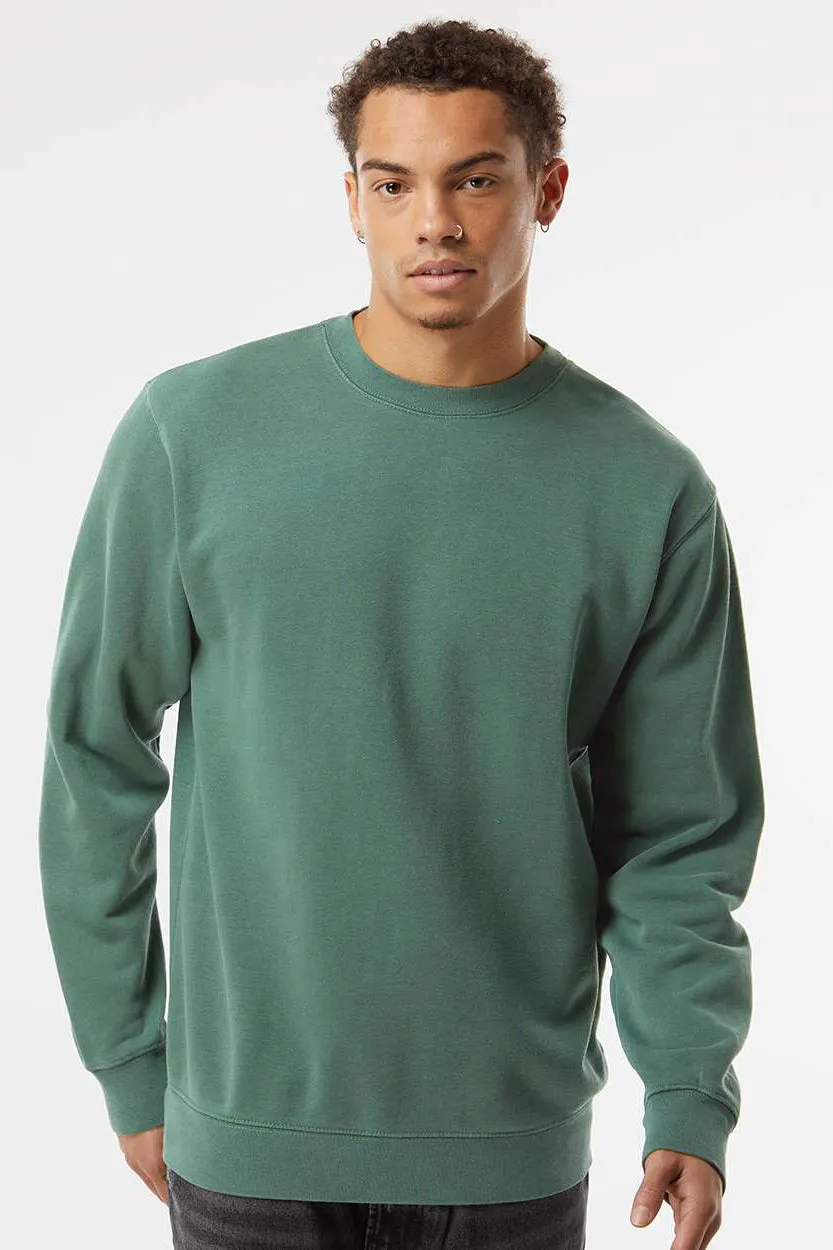 Independent Trading Company Herren Pigmentgefärbtes Rundhals-Sweatshirt - Alpengrün