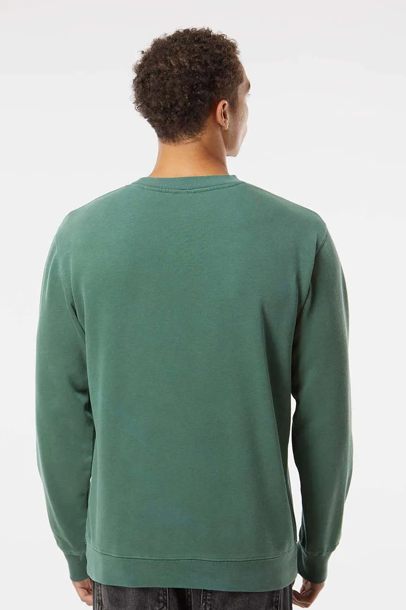 Independent Trading Company Herren Pigmentgefärbtes Rundhals-Sweatshirt - Alpengrün