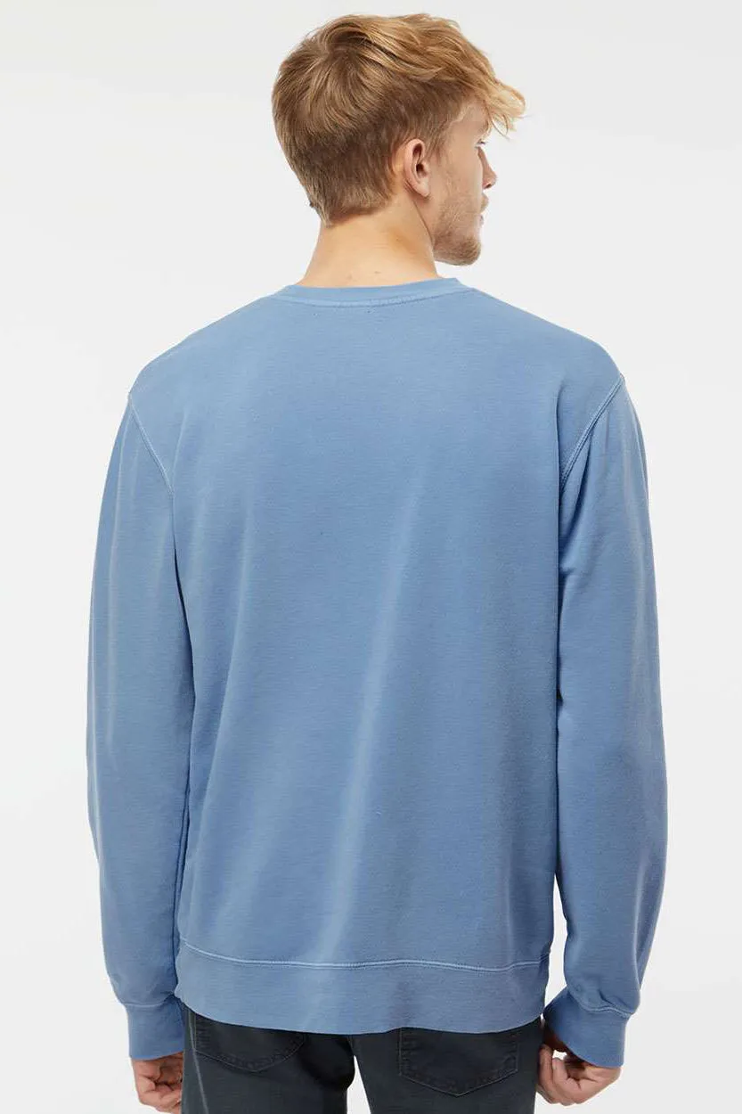 Independent Trading Company Herren Pigmentgefärbtes Rundhals-Sweatshirt - Hellblau