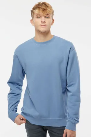 Independent Trading Company Herren Pigmentgefärbtes Rundhals-Sweatshirt - Hellblau