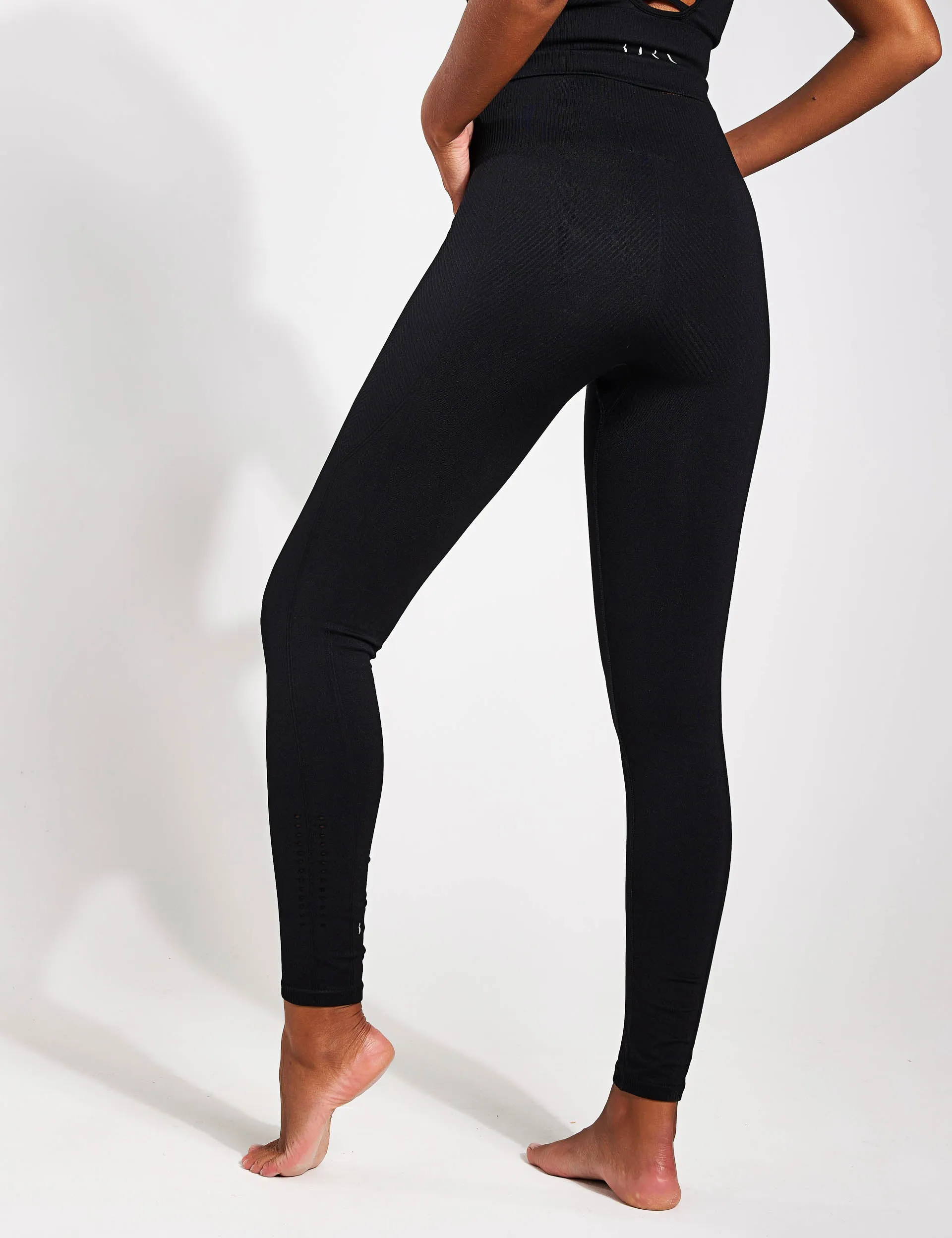 Indien Nahtlose Leggings - Schwarz