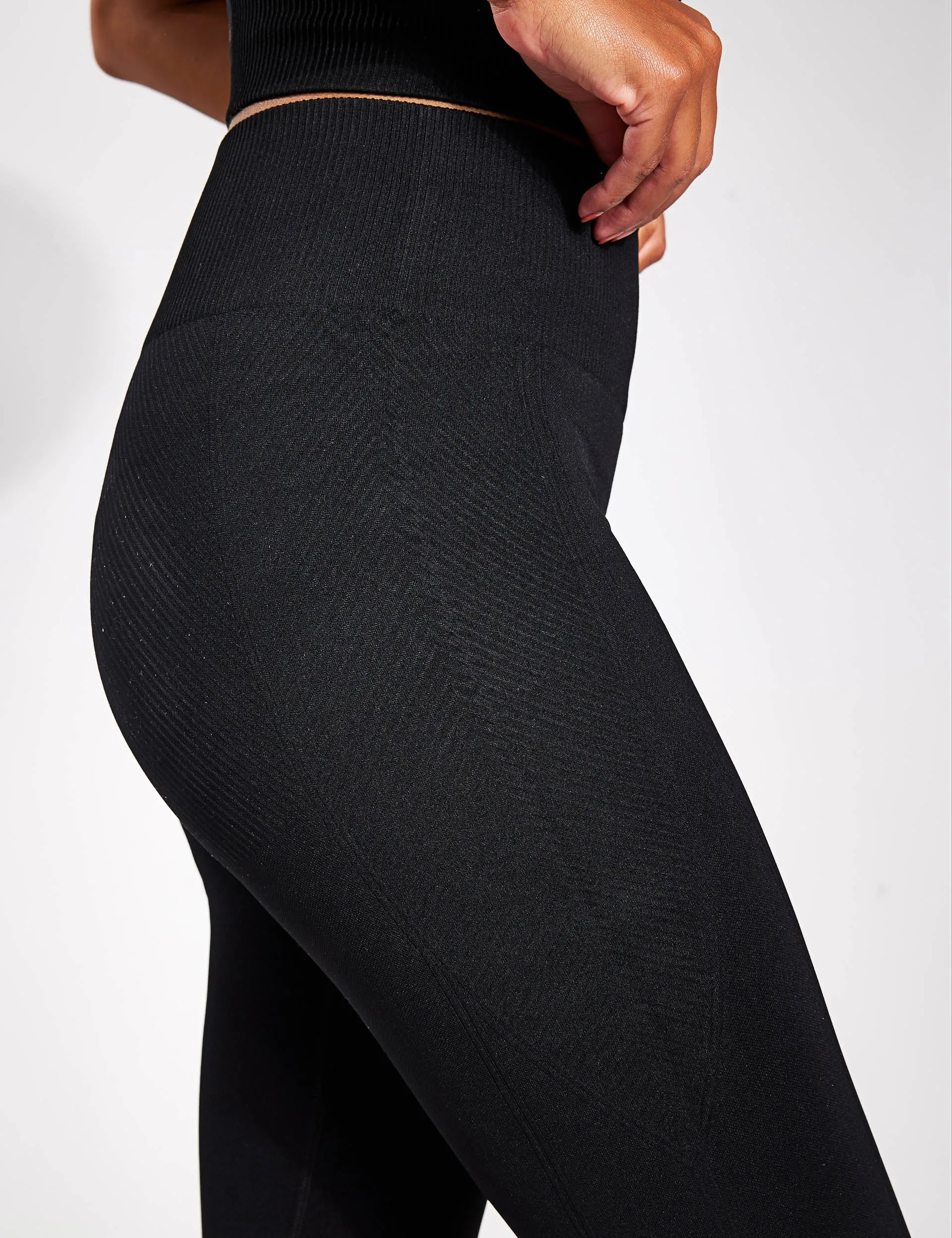 Indien Nahtlose Leggings - Schwarz