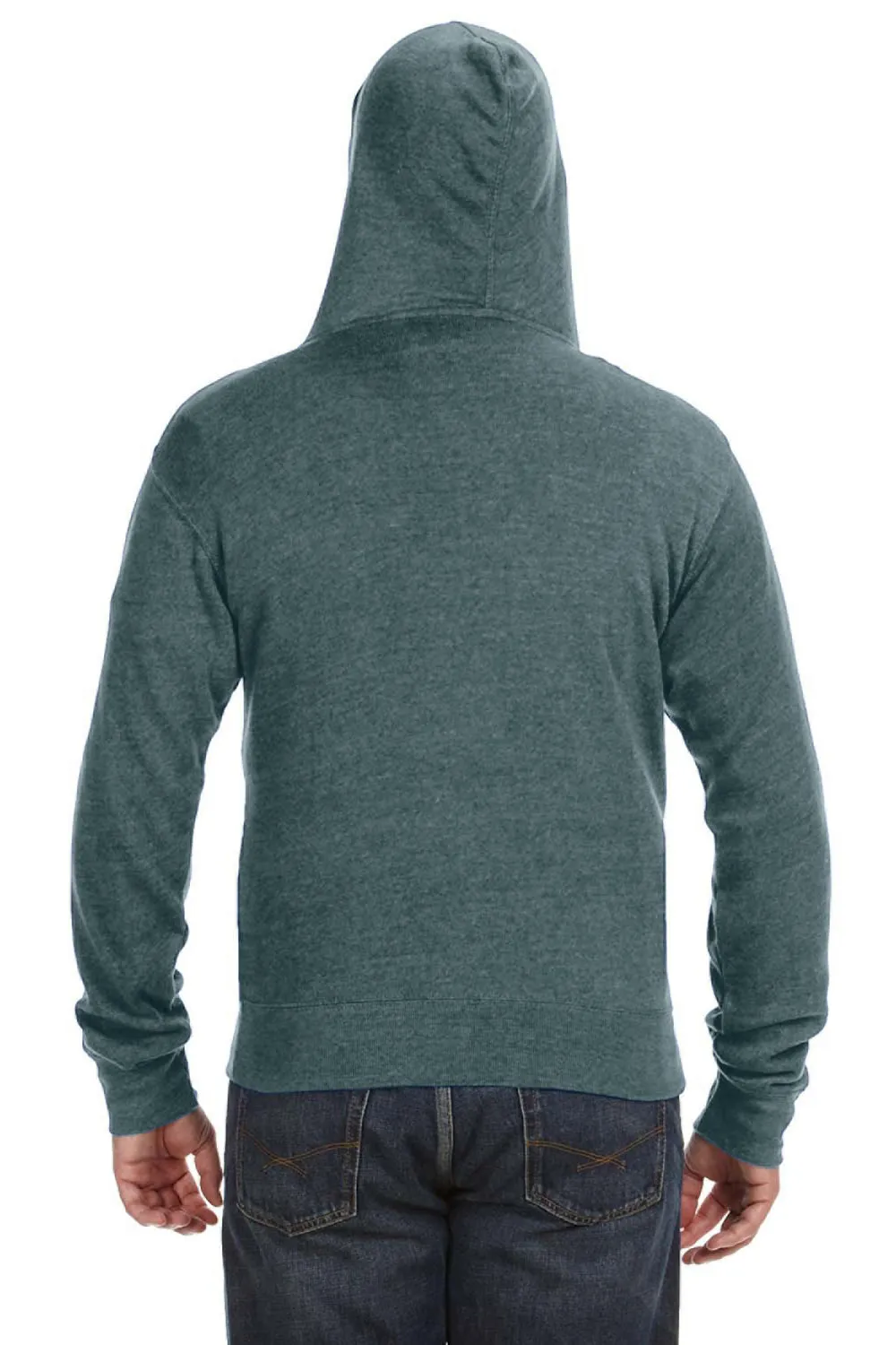 J America Herren Fleece Kapuzenpullover mit Reißverschluss und Taschen - Marineblau