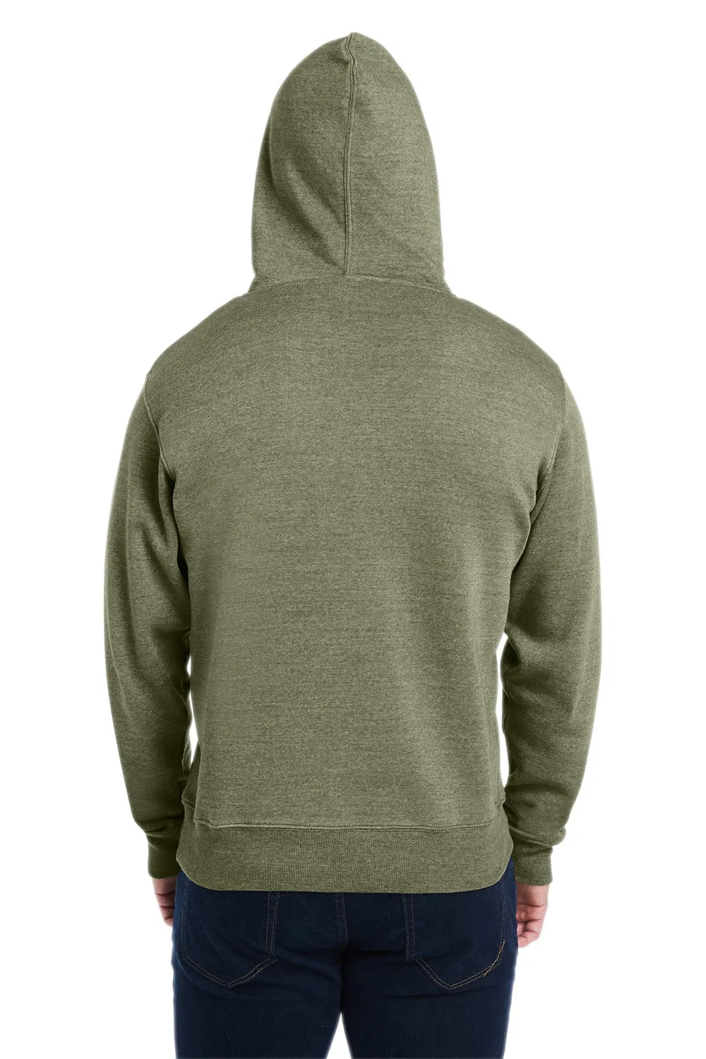 J America Herren Fleece Kapuzenpullover mit Kangaroo-Tasche - Olivgrün